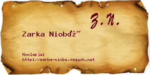 Zarka Niobé névjegykártya